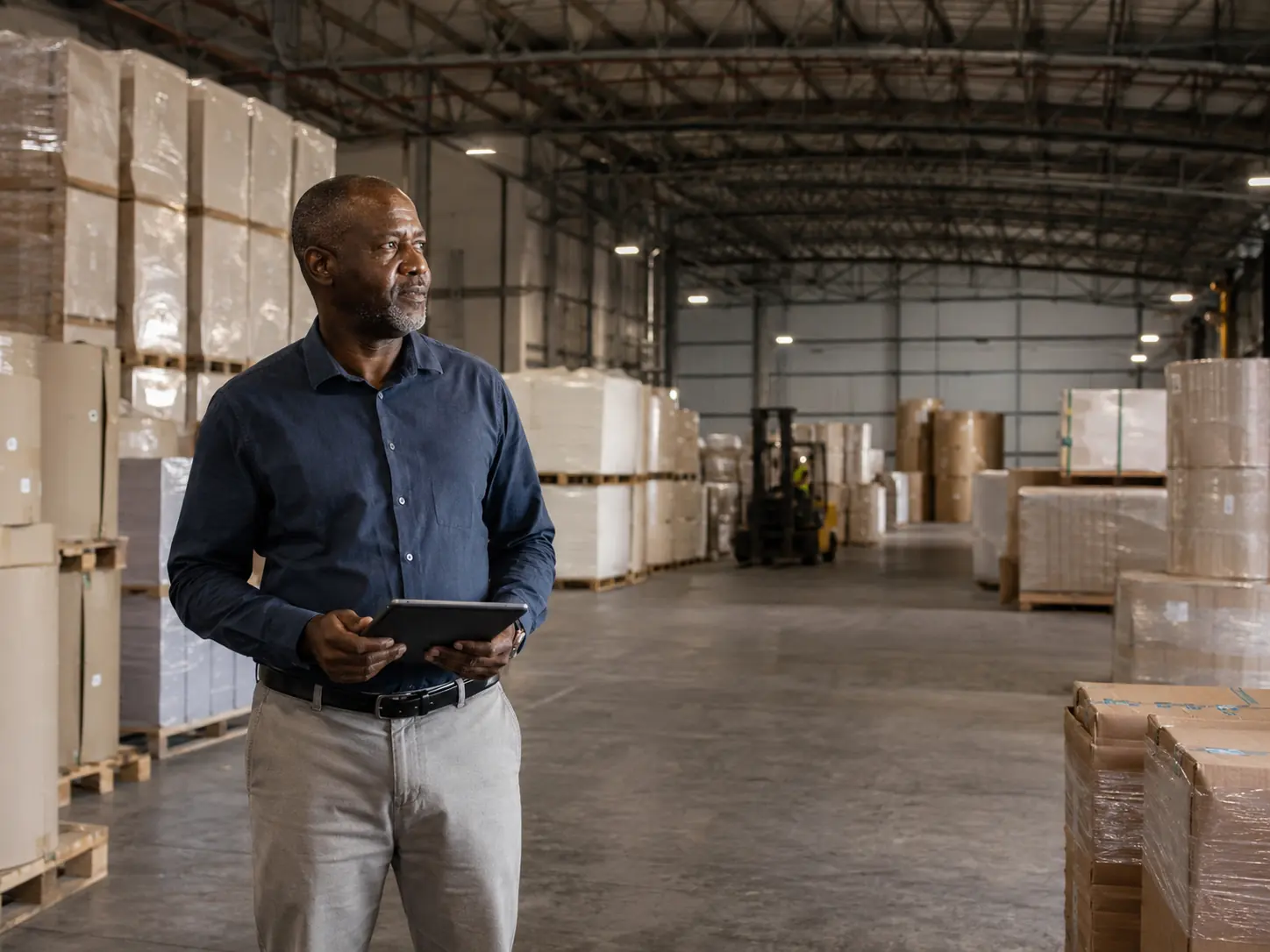 Printing material stock in warehouse