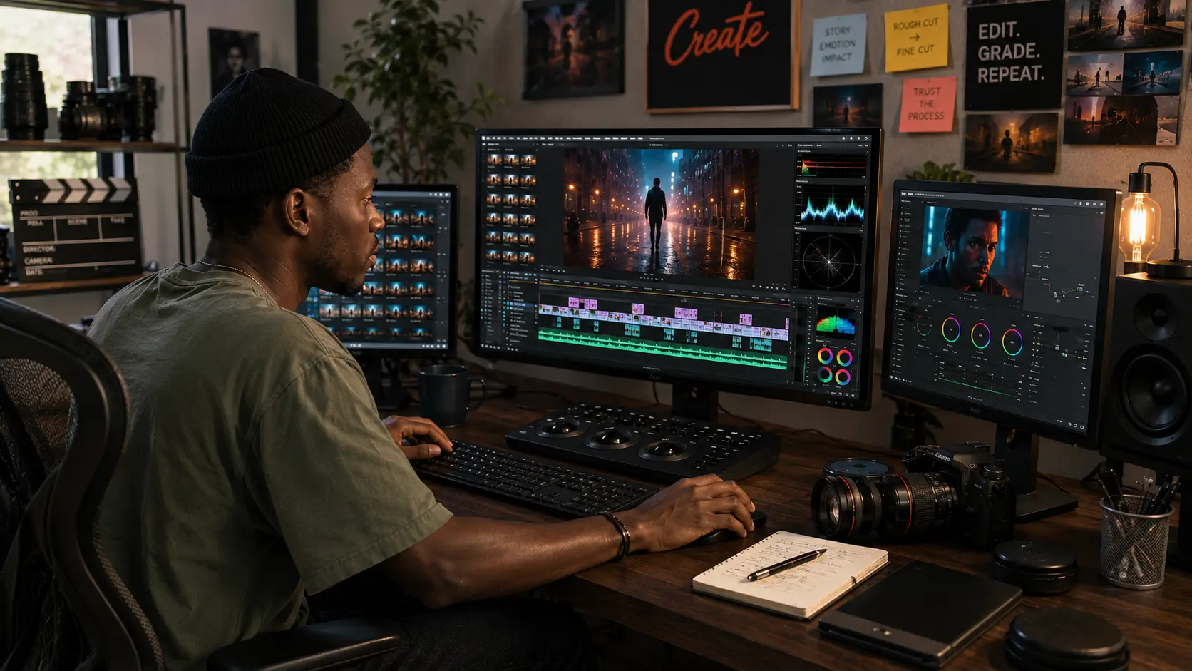Video Editing — a Nigerian creative professional at work