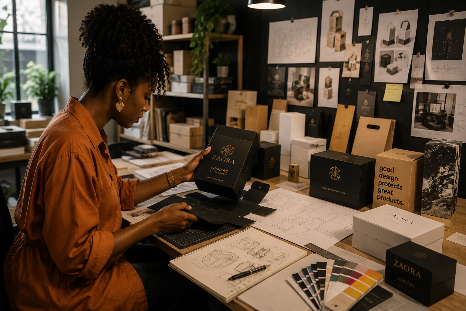 Packaging — a Nigerian creative professional at work