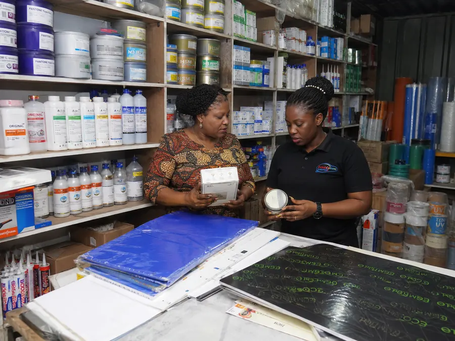 Supplier store with inks, chemicals and consumables