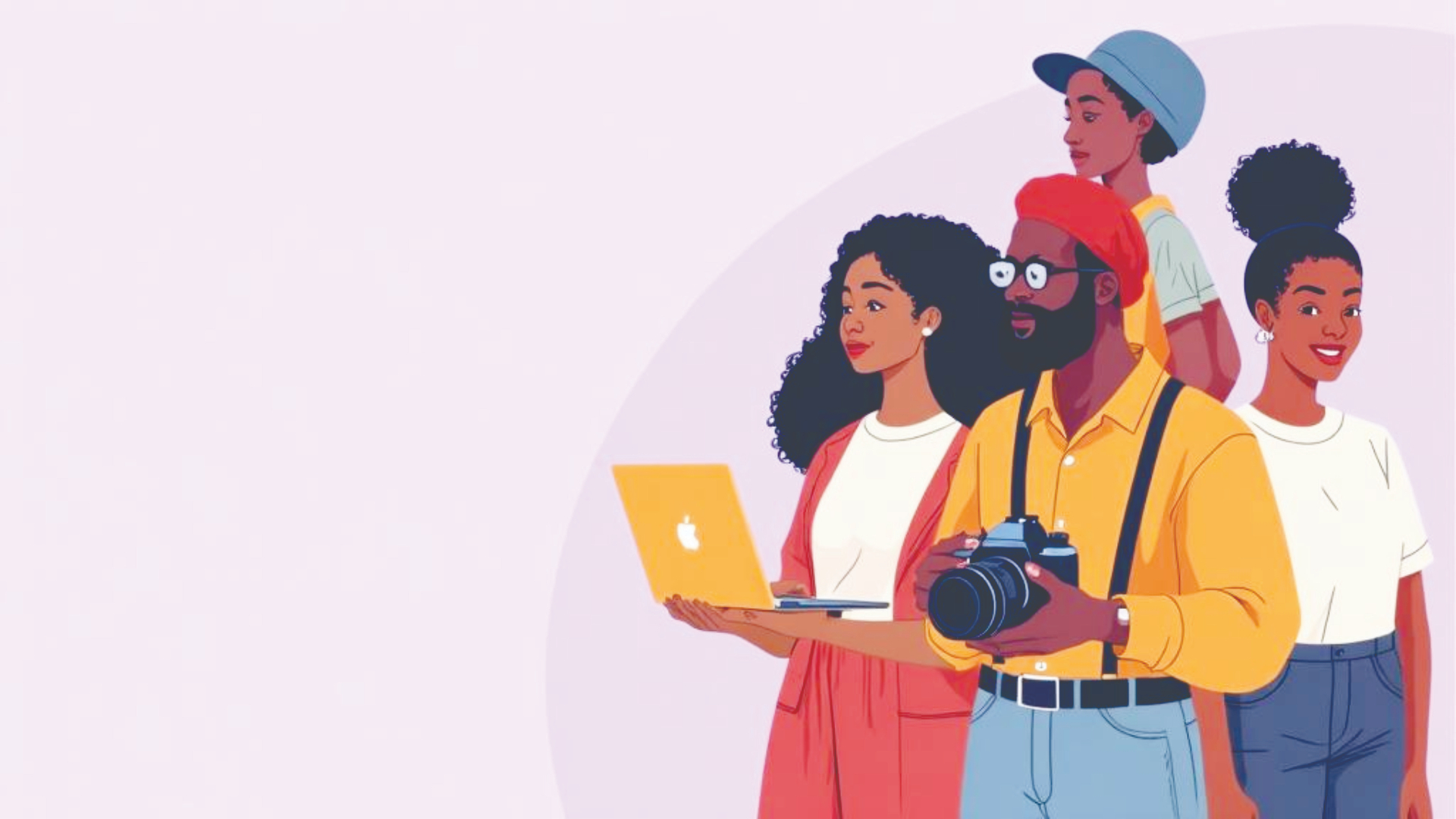 Illustration of African creative professionals